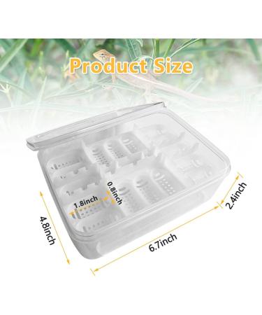 16 Grids Reptile Breeder Box - Professional Plastic Breeding & Hatching Incubator for Reptiles - Ideal for Snakes, Lizards, Turtles, and Geckos - Includes Eggs Tray - 6.6 x 4.8 x 2.4 inches - Buy Online on SooperMarket.com