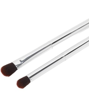 Makeup Brush Double Ended Eyeshadow Brush Soft Hair Silver Safe 2pcs for Travel for Women - Buy Online on SooperMarket.com