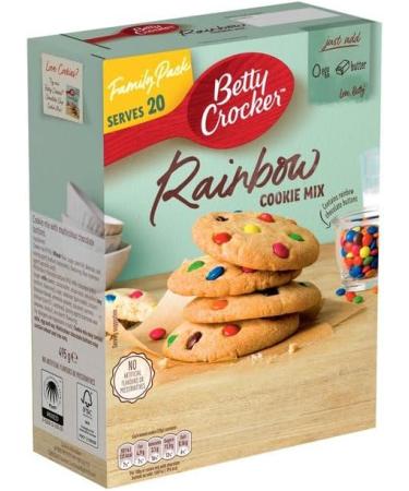 Betty Crocker | Rainbow Cookie 2X495G | Cookie mix with multicolour chocolate buttons | Suitable for Vegetarians - Buy Online on SooperMarket.com