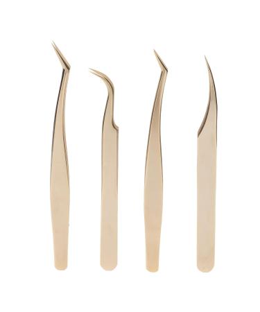 8pcs Eyelash Extension Tweezers Set - Curved & Straight Stainless Steel Beauty Tools for Professional Eyelash Application - Buy Online on SooperMarket.com