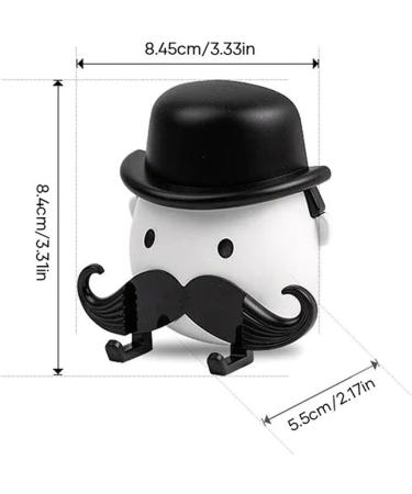 Chenri 2-Piece Beard-Shaped Razor Holder | Funny Suction Cup Design | Creative No-Drill Waterproof Hook for Bathroom & Kitchen - Buy Online on SooperMarket.com