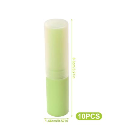 10-Pack Green Lipstick Case Containers | Empty Lip Balm Tubes for DIY Homemade Lip Balm | 4g Plastic Sleeves - Buy Online on SooperMarket.com