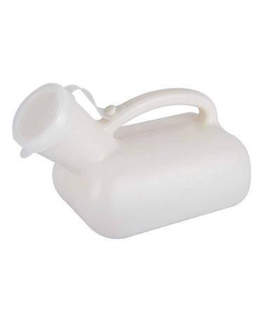 Men's Urinal with Hand held Portable Urine Cup Urinals for Men Thick Firm Portable Urinal Urine Collection(White)
