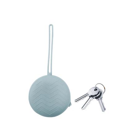 Bexdug silicone pacifier bag |Children's silicone bag for pacifier-travel pacifier organizer with stainless steel zip for keys lip balm earrings coins headphones blue