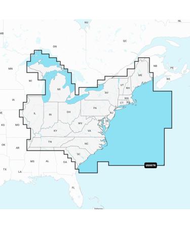 Garmin 010-C1291-00 Navionics Vision+ U.S. East - Lakes, Rivers and Coastal Marine Charts microSD/SD and One-Year Subscription