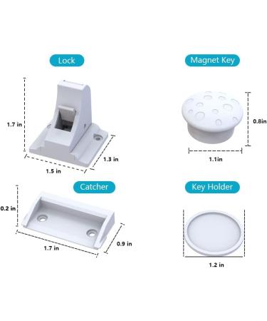Upgraded Magnetic Cabinet Locks (32Locks and 6 Keys) Baby Proofing Magnetic Safety Locks with strong Adhesive One Minute Fast Easy and No Drill Installation 32locks+6keys - Buy Online on SooperMarket.com