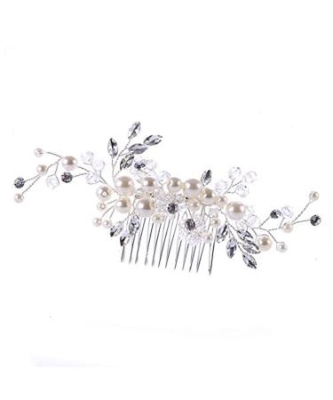 Bridal Flower Side Hair Clips Pearl Bridal Headpiece Wedding Hair Pins Accessories
