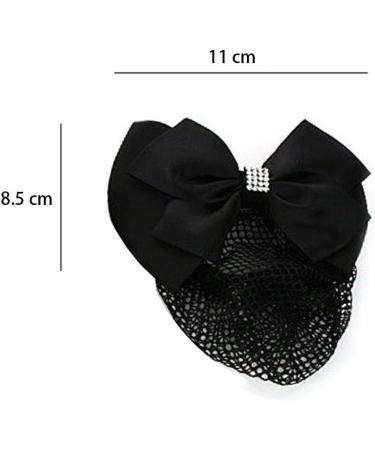 Women Hair Clip Hair Bun Cover Barrettes Net Snood Hairnet Lace Bow Decor Hair Clip Hairnet - Buy Online on SooperMarket.com