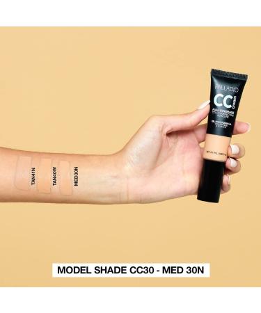 Palladio Full-Coverage CC Cream with Peptides & Vitamin C - Correct Redness, Uneven Skin Tone - Medium 30N Neutral Undertone - Buy Online on SooperMarket.com