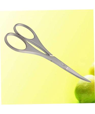 Buy Balacoo Stainless Steel Vibrissa Scissors 1pc Nose & Eyebrow Hair Trimmer | Medium Silver | International Shipping - Buy Online on SooperMarket.com
