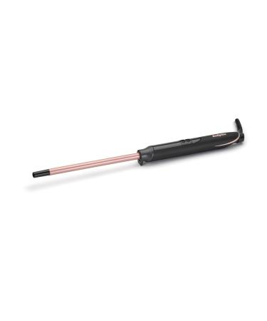 BaByliss 10mm Curling Wand curling iron with quartz-ceramic coating for tight Afro curls pink black C449E 10 mm