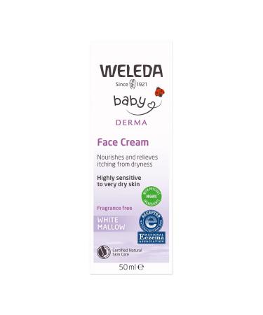 Weleda Baby Sensitive Care Face Cream with White Mallows Extracts - 1.7 fl oz (50 ml) | Soothing, Natural Moisturizer for Delicate Skin - Buy Online on SooperMarket.com