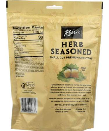 Reese Seasoned Croutons 6 oz (Pack of 12) - Premium Quality Crunchy Salad Toppers - Buy Online on SooperMarket.com