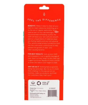 Clean Logic Stretch Bath & Shower Cloth (Assorted Colors) - 3 Pieces Pack - Buy Online on SooperMarket.com