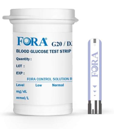Short-Dated FORA G20 D30 V20 Blood Glucose Test Strips - 50 Count - Expires 2020Jan31 - Buy Online on SooperMarket.com