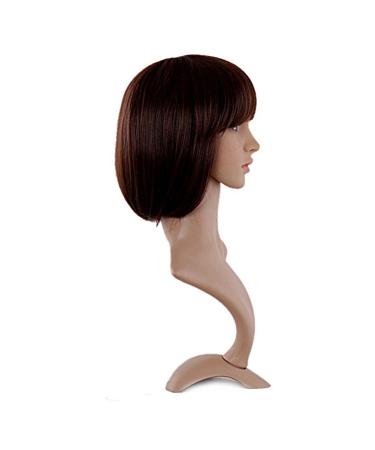 MapofBeauty 30cm Short Straight Wig for Women - Dark Brown - Shop Internationally - Buy Online on SooperMarket.com