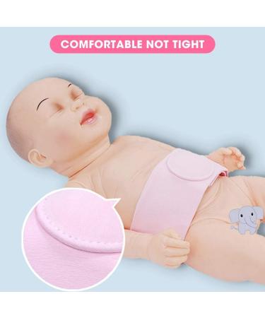 2pcs Cotton Umbilical Hernia Belt for Baby | Pink Infant Navel Support Wrap - Buy Online on SooperMarket.com