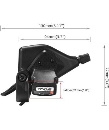 LITEONE 8 Speed Mountain Bike Shifter Set - 3x8 Thumb Gear Shifters for MTB, BMX, Road Bike - Includes Cables - 1 Pair (Right and Left) - Buy Online on SooperMarket.com