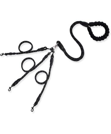 Techson 3 in 1 Dog Leashes with Padded Handle Durable Detachable Long Nylon Rope Lead for Double Triple Multiple Pet Puppy - Buy Online on SooperMarket.com