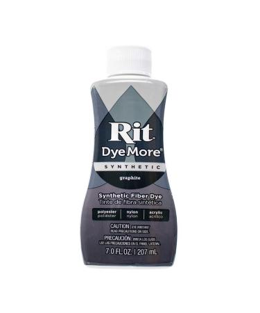 Synthetic Rit Dye More Liquid Fabric Dye  Wide Selection of Colors  7 Ounces - Graphite