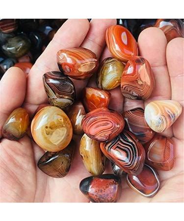 LVYAN Natural Banded Agate Stone Madagascar Good Luck Raw Gemstone Body Heathy Specimen Beautiful Collection Gift Dark Khaki L - Buy Online on SooperMarket.com