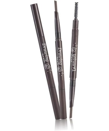 Angoily 3pcs 2 1 Eyebrow Pen Gothic+mirror Eyebrow Pencils Eyebrow Brush To Rotate Five Colors - Buy Online on SooperMarket.com