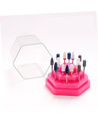 Beavorty 2PCS grinding head storage box Nail Drill Bit Container nail drill bits stand nail grinding organizer Nail Drill Bits Display stand nail bit white multicolor set plastic - Buy Online on SooperMarket.com