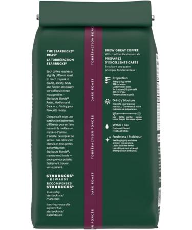 Starbucks French Roast Whole Bean Coffee 340 Grams (Pack Of 6) French Dark Roast 2040 Grams - Buy Online on SooperMarket.com