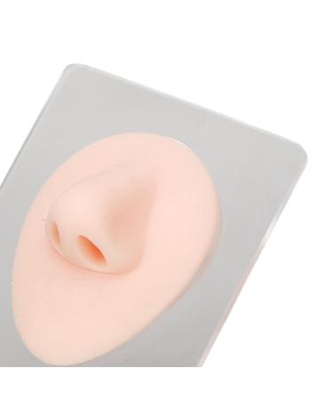 3-Part Silicone Nose Model for Piercing Practice | Soft 3D Display with Acrylic Stand - Buy Online on SooperMarket.com