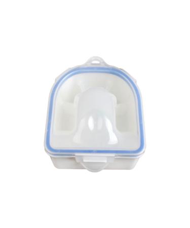 Harilla Professional Nail Soaking Bowl Nail Art Tool Thickened Double Layer Gel Nail Polish Remover Bowl for Nails Spa Blue