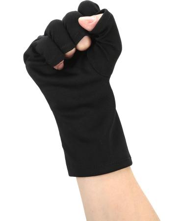 U V Gloves 1 Pair Nail Art Skin Care Fingerless Gloves Protect Hands from Outdoor Sun U V Light Harm(Black) - Buy Online on SooperMarket.com