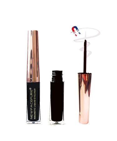 Newfacefure Magnetic Eyeliner, High-end Formula Magnetic Liquid Eye Liner Pen, Waterproof and No Smudge with Natural Look Eye Makeup Liner, Use with Magnets Lashes (White)