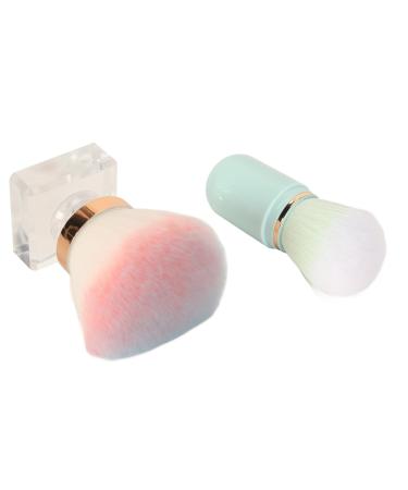 Professional Liquid Foundation Brush - Soft Dense Hair Capsule Shaped Tool in Blue & Pink for Flawless Makeup Application - Buy Online on SooperMarket.com