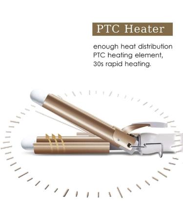 3 Barrels Wave Iron - 25mm Curling Iron with Adjustable Temperature | Fast Heating Styling Tool for All Hair Types - Buy Online on SooperMarket.com