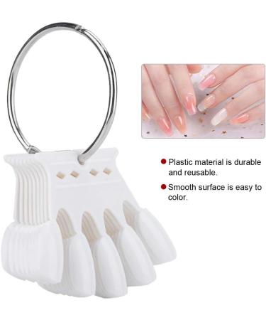 Nail Color Card - 4 Colors 50 pcs Nail Art Tips for Manicure Polish Gel Display - White - Buy Online on SooperMarket.com