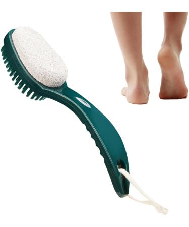 Toseky Foot Brush and Pumice Stone | 2 in 1 Multifunctional Foot Care Tools | Gentle Pumice Stone for Feet Comfortable Bathroom Accessories for Men and Women Green - Buy Online on SooperMarket.com