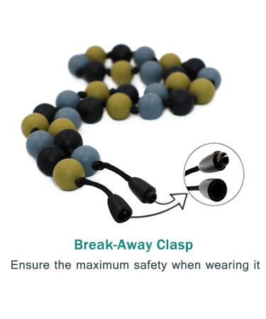 2PCS Silicone Chew Necklaces for Sensory Kids with Autism - Teething and Biting Relief for Boys and Girls - Buy Online on SooperMarket.com
