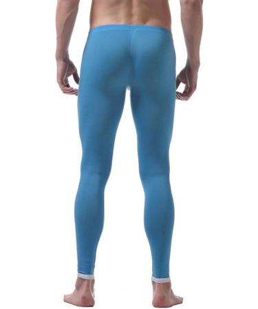 K-Men Men's Ice Silk Low Rise Slim Legging Pant Mesh Long Trousers - Small Blue - Buy Online on SooperMarket.com