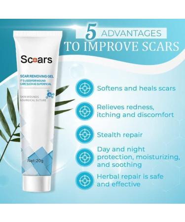Anshka Organic Scar Removing Gel - Keloid & Surgical Scar Removal Cream for Lightening Scars and Acne Marks - 2pcs - Buy Online on SooperMarket.com