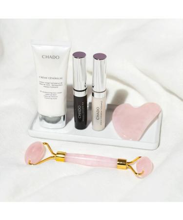 CHADO Roller & Gua Sha Set - Genuine Rose Quartz Facial Tools for Radiant Skin Drain & Sculpt | International Shipping Available - Buy Online on SooperMarket.com