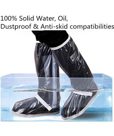 Waterproof Reusable Rain Boot Overshoes | Anti-Snow Shoe Covers for Men & Women | Black X-Large - Buy Online on SooperMarket.com