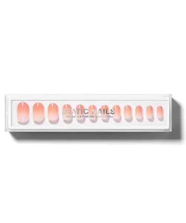 Static Nails Reusable Pop-On Manicure Set - Soft Ombr Bellini Round | Non-Damaging Glue-On False Nails with Static Nail Glue | Acrylic Press On Nail Set - Buy Online on SooperMarket.com
