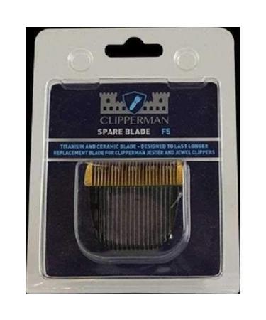 Clipperman Unisex's F5 Titanium and Ceramic Blade Set for Jewel Clear Regular