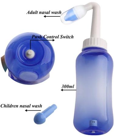 300ml Clean Nose Wash Neti Saline Bottle - Allergic Nasal Irrigator for Beauty - Travel Friendly - Purple - Buy Online on SooperMarket.com