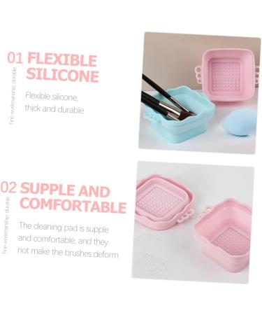 Beavorty 8 Pcs Cleanser of Makeup Brush Portable Brush Silicone Brush Cleaner Makeup Silicone Makeup Brush Makeup Brush Scrubber Ladies Suits Miss Silica Gel Cleaning Supplies Foldable - Buy Online on SooperMarket.com