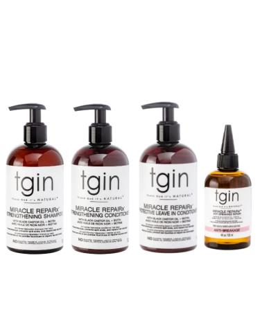 tgin The Growth Package: MRx Strengthening Shampoo and Conditioner MRx Protective Leave In Conditioner MRx Anti-Breakage Serum - Gift Set - For Damaged Hair - Repair - Protect - Restore