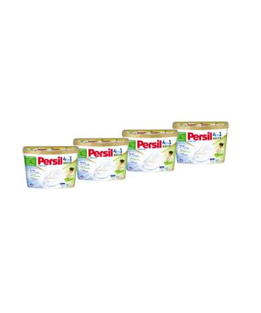 Persil Sensitive 4in1 Discs full detergent 64 WL (4 x 16 wash loads) detergent for allergy sufferers & babies with soothing aloe vera for sensitive skin effectively from 20 C to 95 C 400 g (4 Pack)