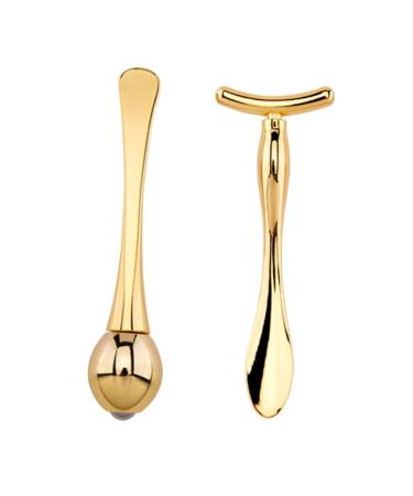 Buy 2 Sets Eye Massage Roller T-Bar & Portable Makeup Spoon | Skin Care Massage Tool for Eyes | Best Eye Cream Applicator Online - Buy Online on SooperMarket.com