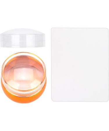 Professional Moum Routes Silicone Nail Stamp Kit | Clear Nail Seal & Printing Tool for DIY Manicures | Perfect for Nail Artists & Enthusiasts (Orange) - Buy Online on SooperMarket.com