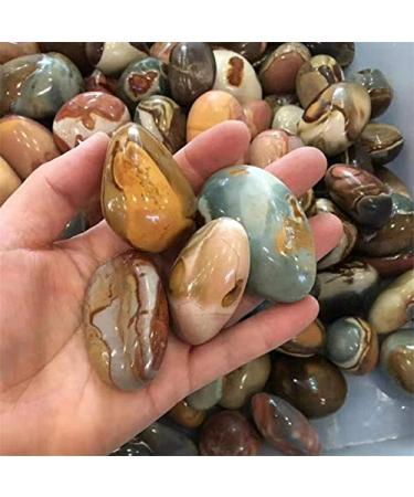3pc Natural Minerals Ocean Jasper Palm Size Tumbled Stones for Decoration